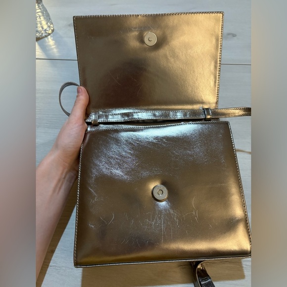 Salvatore Ferragamo Metallic Brown Cosmetic Bag - Picture 3 of 8